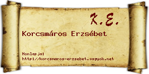 Korcsmáros Erzsébet névjegykártya